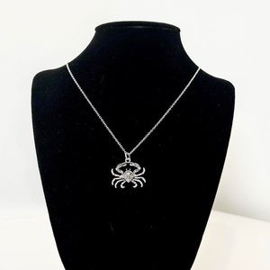 Sterling Silver Crab Necklace